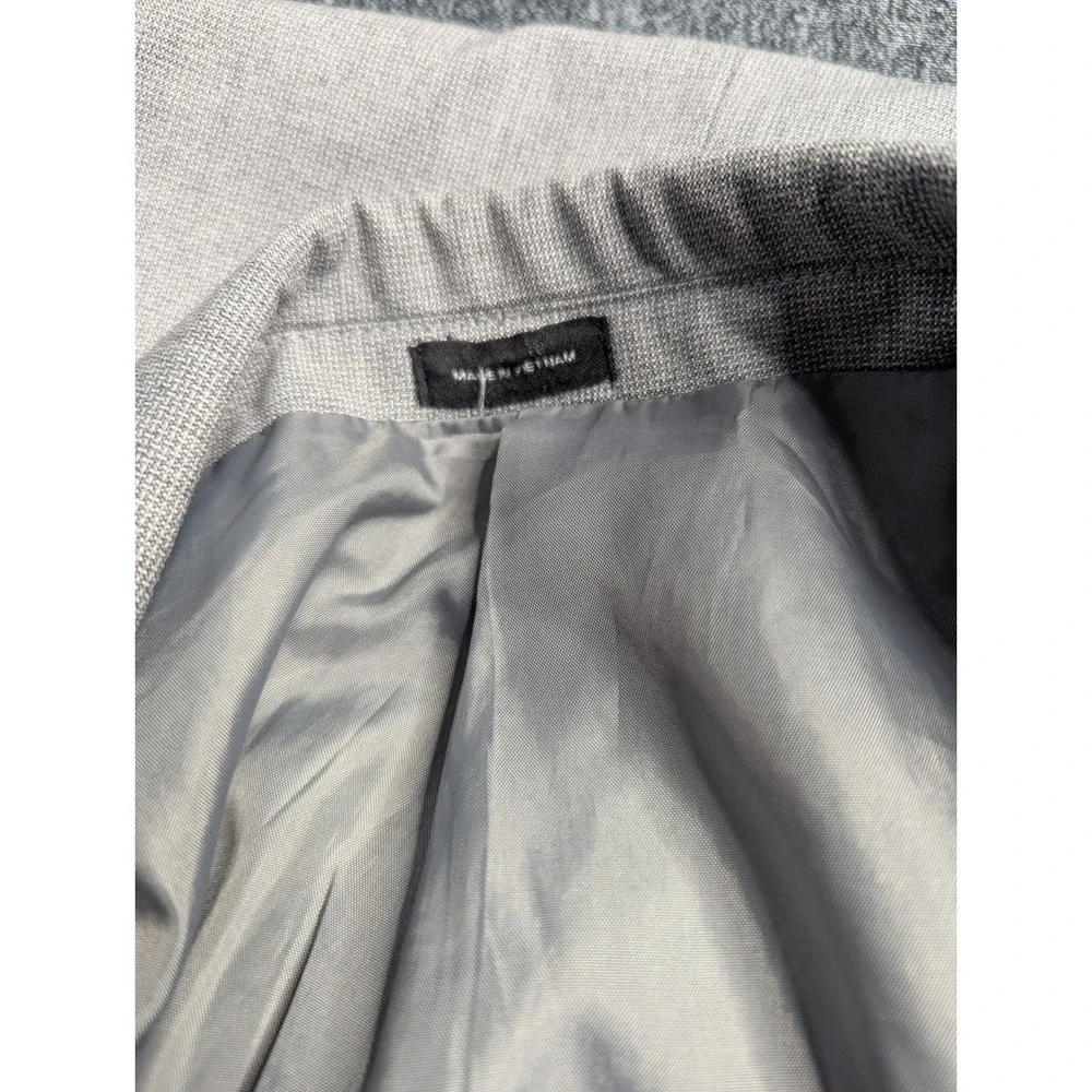 J. Ferrar Mens Slim Fit Blazer Light Gray Textured 2-Button Sport Coat 46‎ Reg